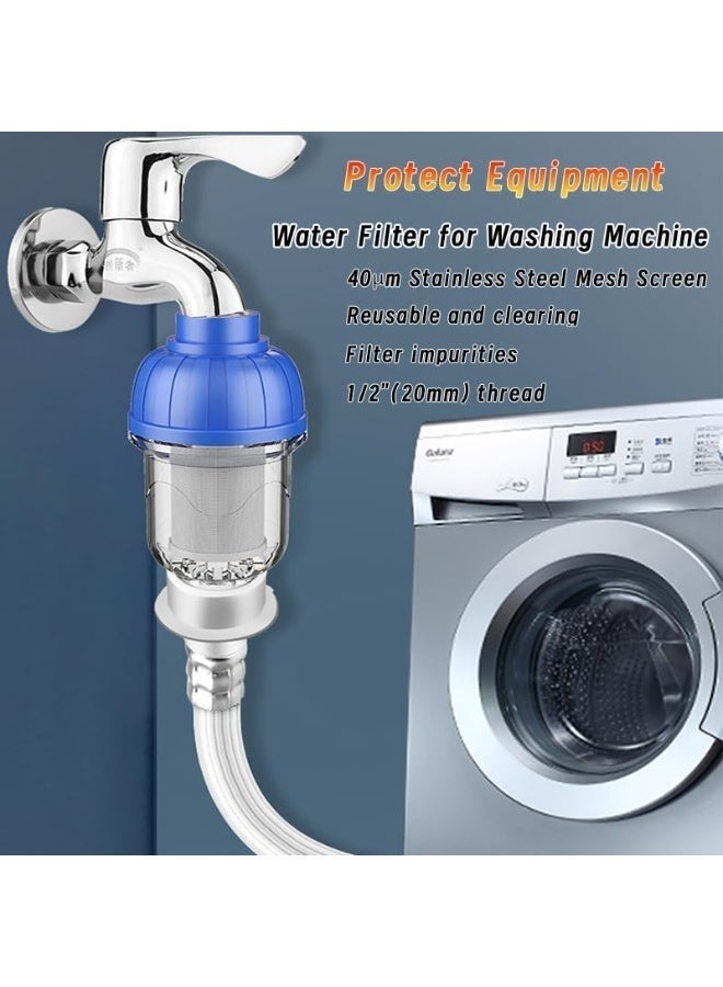 جورفنت 3 فلاتر دش للماء العسر، فلتر رواسب قابل لإعادة الاستخدام مقاس 1/2 بوصة، شبكة من الفولاذ المقاوم للصدأ 316 قابلة للغسل مع ترشيح 40 ميكرومتر، فلاتر رأس الدش لتصفية الرواسب والشوائب الأخرى، أجهزة تنقية مياه الصنبور المنزلية عالية الإنتاجية للمطبخ والحمامات والغسالات، فلتر منعم مياه الدش - Image 4